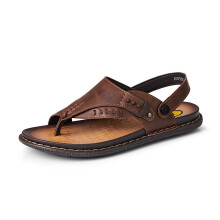 Men's Hallux Valgus Sandals for Big Toe Correction, Flat Bunion Splint Slippers, Comfortable Flip Flops, Dark Brown, Size 8 UK