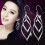 Classic Twisted Diamond-shape Multi-layer Earrings Long Earrings for or Birthday Present Sturdy and Cost-effective 3