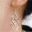 Classic Twisted Diamond-shape Multi-layer Earrings Long Earrings for or Birthday Present Sturdy and Cost-effective 4