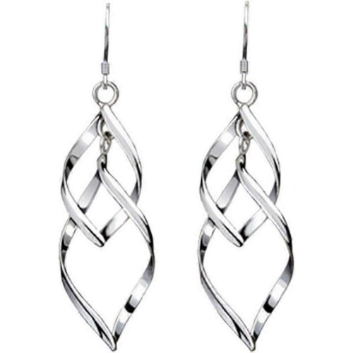 Classic Twisted Diamond-shape Multi-layer Earrings Long Earrings for or Birthday Present Sturdy and Cost-effective