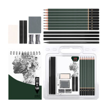 19 Pcs Sketch Set Graphite and Charcoal Pencils