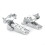 Folding Bicycle Steel Foot Step Pegs Adjustable Width Compatible with Most Bikes Silver Finish 1