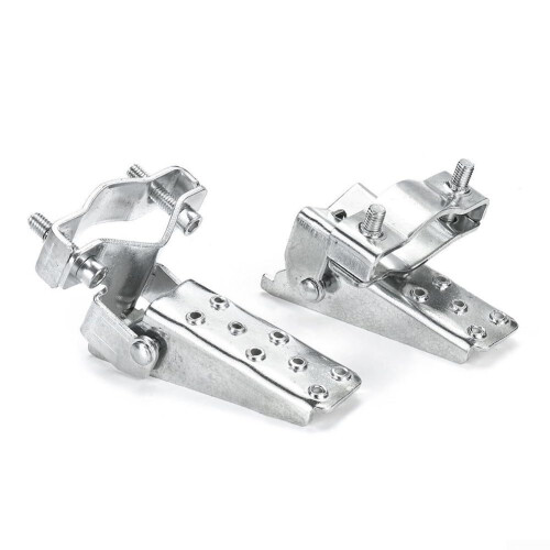 Folding Bicycle Steel Foot Step Pegs Adjustable Width Compatible with Most Bikes Silver Finish