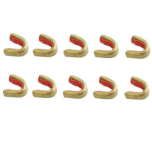 10Pcs Copper Bow String Nock Point Buckle Clips for Arrows, Lightweight Durable String Serving Retainers for Compound Recurve Bows
