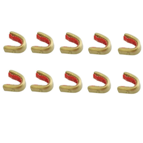 10Pcs Copper Bow String Nock Point Buckle Clips for Arrows, Lightweight Durable String Serving Retainers for Compound Recurve Bows