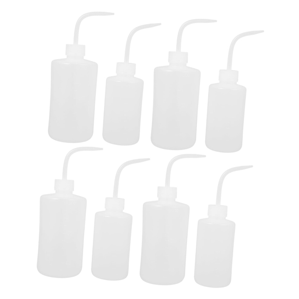 8pcs PE Squeeze Wash Bottles with Graduated Scale for Medical and Tattoo Cleaning, Multipurpose Watering Tools