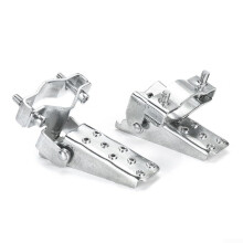 Adjustable Width Steel Foot Pegs for Chrome MTB Bikes, Foldable Bike Accessories for Men and Women, Silver Color