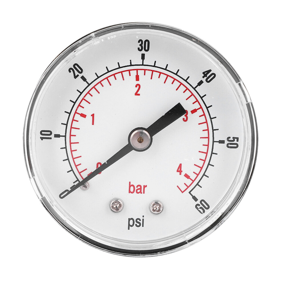 Pressure Gauge 50mm Dial 1/4 BSPT Back Connection