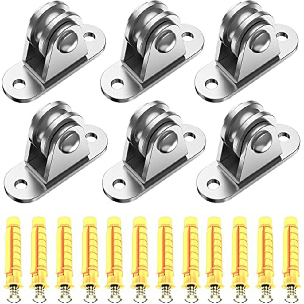 304 Stainless Steel Pulley Block Set, Small Silent Pulleys For Material Handling, Diy Projects, 6Pcs 6447073348105