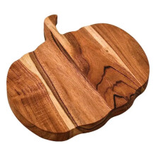 Cheese Board Wooden Cutting Board Pumpkin Shaped Serving Platter with Handle for Chopping Meat and Cheese