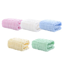 5pcs Pure Cotton Newborn Swaddle Wrap Muslin Washcloths 12x12 Inch Soft Absorbent Baby Towels