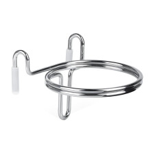 Shopping Cart Cup Holder - Non-Slip Double Ring Attachment for Bar Carts, Supermarket, Golf Course, Silver