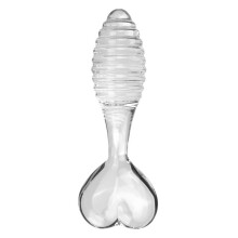 SM Bondage Anal Butt Plug for Beginners, Glass Dildo, Cute Shape, Adult Sex Toy for Gay Men, Backyard Masturbation Tool
