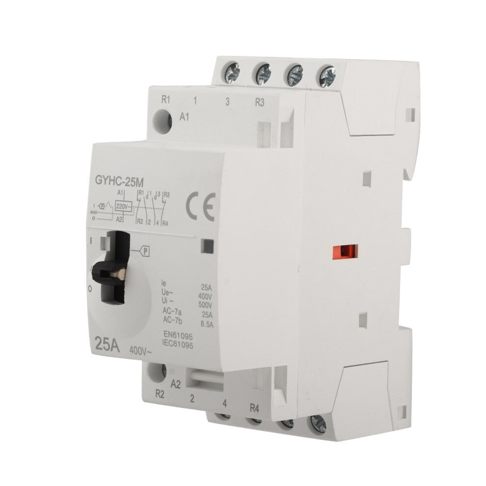 4P 25A 220V 50Hz DIN Rail Household AC Contactor