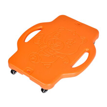 Portable Scooter Board with Rollers for Kids - Orange, Lightweight, Durable, Ideal for Indoor and Outdoor Use