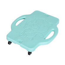 Scooter Board Sport Flat Scooter for Kids with Handle, Blue Multipurpose Skateboard for Home Park Backyard Gym