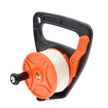 Scubas Diving Reel 150ft High Visibility Retractable Line with Thumb Stoppers for Kayaks and Anchors