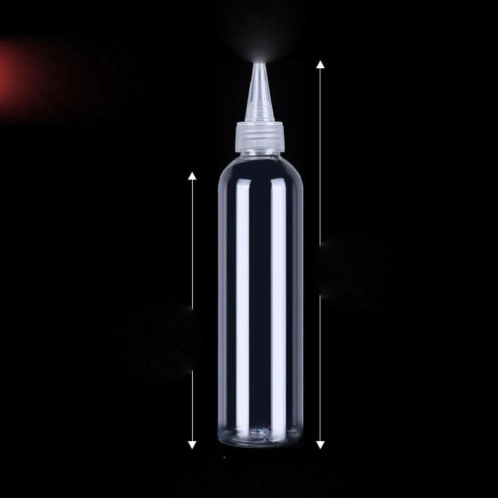 5Pcs Clear Squeeze Dropper Bottles 250ML PE Ink Empty Containers Sharp-mouth for Crafting, Lab, and DIY Projects