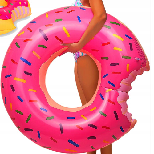 STORT SVØMMEHJUL PINK DONUT 90CM 1