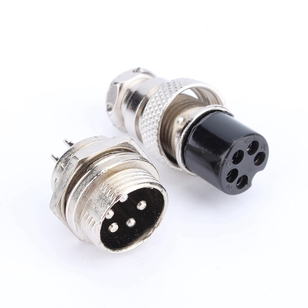 1set GX16 5Pins Screw Type Electrical Aviation
