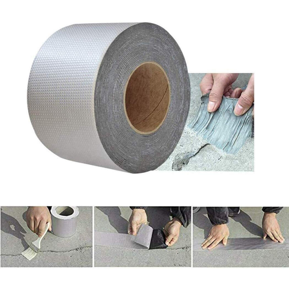 Parcel Tape Aluminum Foil Butyl Rubber Waterproof Self-Adhesive Repair Tape Roll 20Cm X 5M And 5Cm X 5M 6447073353840