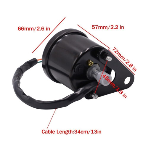 Motorcycle Odometer Digital GPS Speedometer 12V Adjustable Backlight Tachometer Trip Meter Universal Fit 2