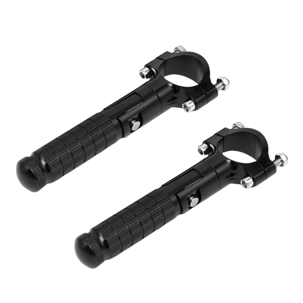 Adjustable Motorcycle Foot Pegs Pedals For Enhanced Comfort City Commuting Long Rides Aluminum Supports Black 6447073355325