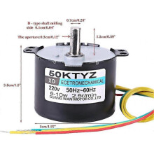 Electric Motor Cw/ccw Permanent Magnet Synchronous Motor Ac 220v 10w 0.5a 2.5 20r/min for Diy Generator (20rpm)