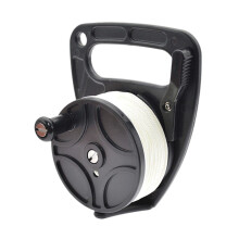 Reel with Handle Scuba Dive Reel with Thumb Stopper for Snorkeling and Diving, 100ft Finger Spool, Black Durable Design