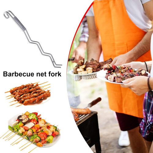 Meat Fork Stainless Steel Carving Fork with Non-Slip Handle Anti-Scalding Multi-Function Kitchen Tool for BBQ 1