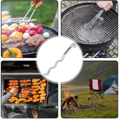 Meat Fork Stainless Steel Carving Fork with Non-Slip Handle Anti-Scalding Multi-Function Kitchen Tool for BBQ 2
