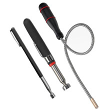 Magnetic Telescopic Rod Set, Flexible Extendable Tool, 3-Pack Magnetic Lifter, Durable Steel Construction, 36-Inch Reach