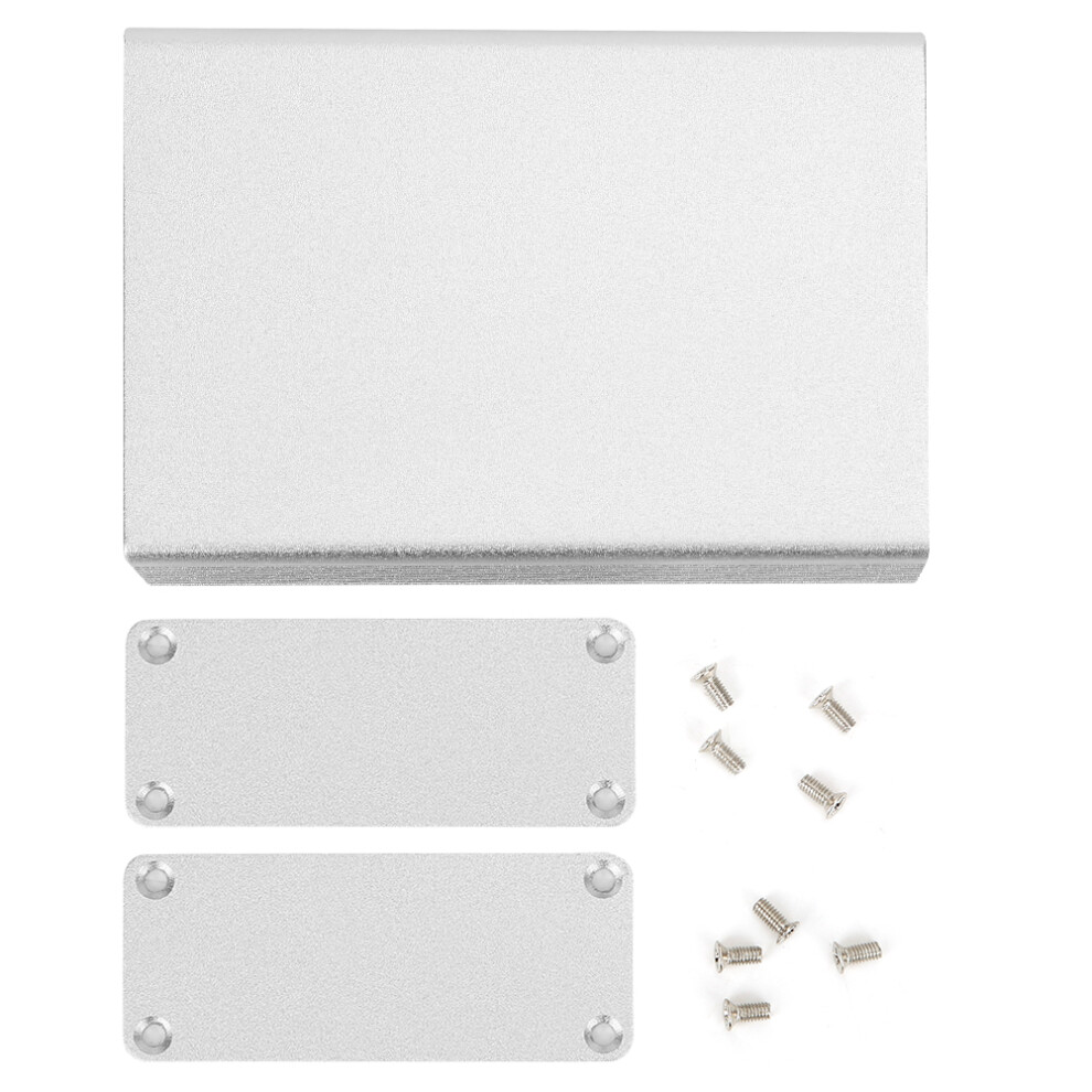 Aluminum Project Box Matte Silver Enclosure Case