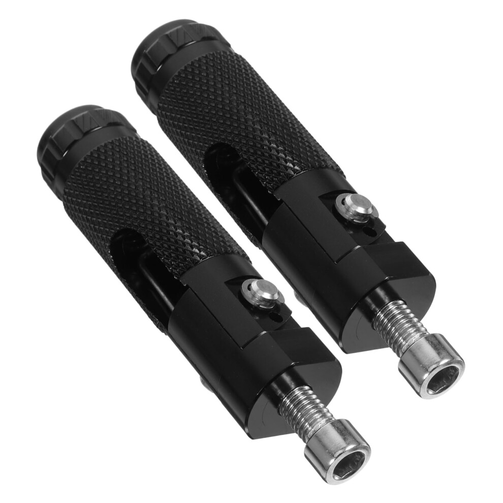 Folding Foot Pegs For Motorcycles - 2Pcs Motorbike Footpegs Compatible With Various Brands And Models Black 6447073356735