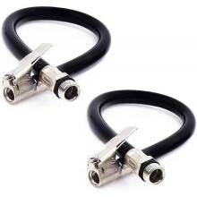 Tire Inflator Hose Car Tire Hoses Inflator Rubber Air Hose Tyre Pressure Gauge Hose for Car Motorcycle Bicycle Tyre Pressure Gauge