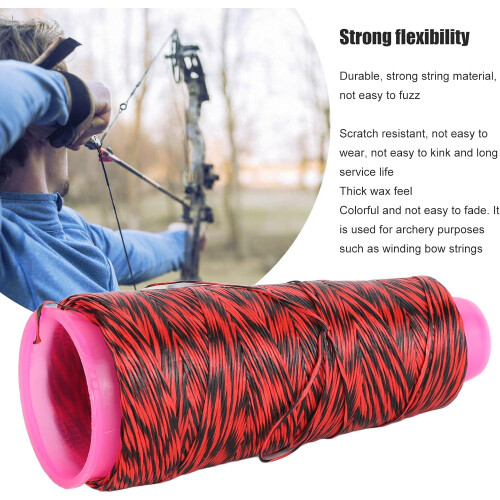 Archery 110M Bowstring, High Molecular Polyethylene Material, Impact Resistant Recurve Compound Crossbow String, Red 1