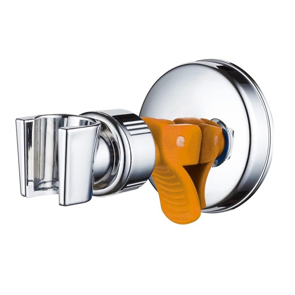 Universal Adjustable Hand Shower Holder Suction Cup Bracket For Shower Rail, Yellow And Silver, Stable Rotation Design 6447073357206