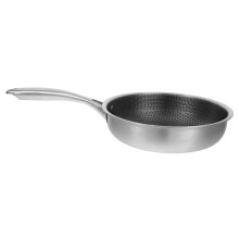 Omelette Pan Set Non-Stick Stainless Steel Honeycomb Skillet with Lid Oven Safe for Eggs and Steaks Cooking