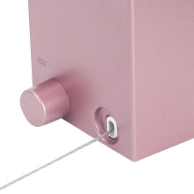 Indoor/Outdoor Stainless Steel Retractable Clothesline 4.2m Pink