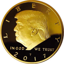 Donald Trump Gold Coin, Gold Plated Collectable Coin and Case Included