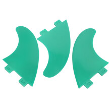 3 Stück G5 PVC Surfbrett-Flossen-Set für Longboard/Shortboard Grün/Gelb