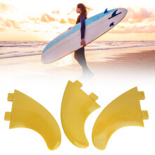3 Stück G5 Surfboard Finnen Set PVC Longboard Shortboard Gelb