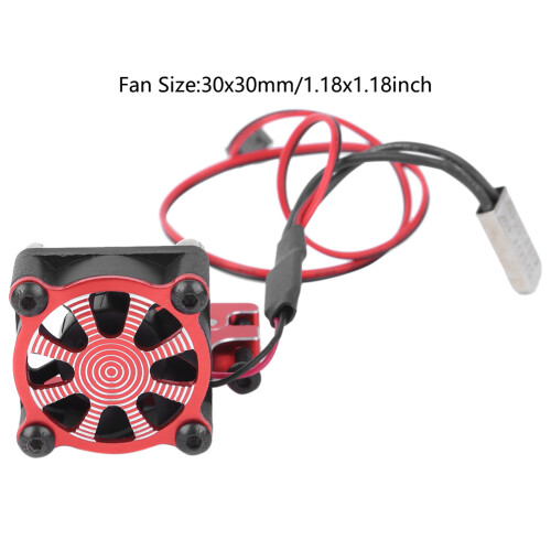RC Modellauto-Motor-Kühlerlüfter Kühler mit Temperatursensor, 30x30mm 2