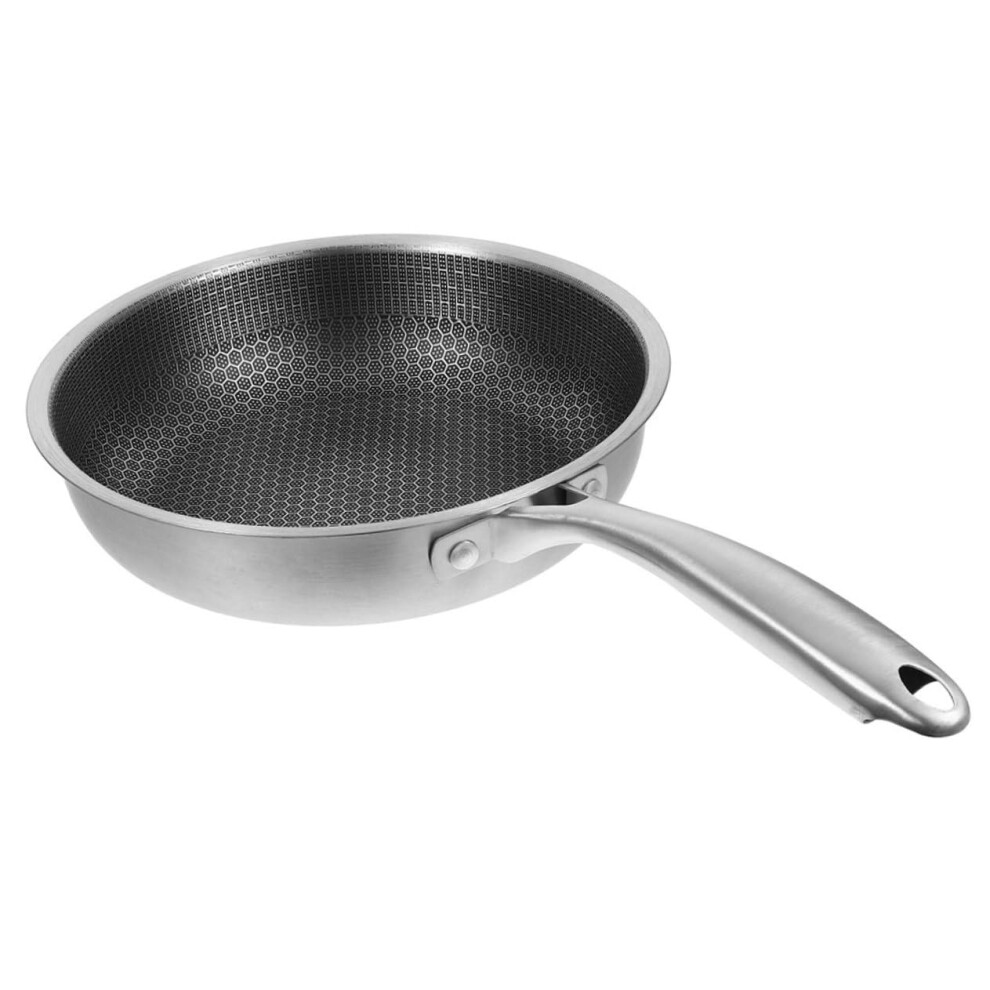 Non-Stick Stainless Steel Fry Pan with Honeycomb Design, 10-Inch Skillet for All Stovetops, Ideal for Frying Eggs and Searing Steaks-image-OPC-PKB5X7P-NEW