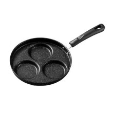 Egg Pan Nonstick 4 Cup Granite Omelette Skillet for Gas and Induction Stoves, Heart-Shaped Design, 1 Piece