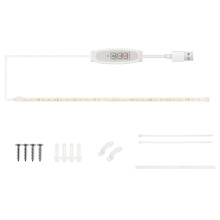 LED Plant Grow Light Strips for Indoor Hydroponics, Red Blue Light with 4 Dimmable Levels, USB Smart Timing, Succulent Supplement