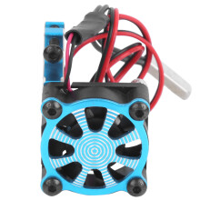 Blauer RC-Motor-Kühler mit Temperatursensor und Lüfter für 540 550 3650 3660