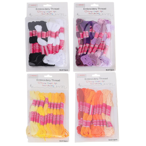 48pcs Multicolor Embroidery Floss Cross Stitch Thread 8m 1