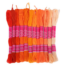 48pcs Multicolor Embroidery Floss Cross Stitch Thread 8m