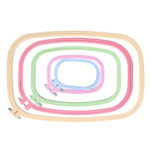 5pcs Embroidery Hoops Set Square CrossStitch Frames 9x13cm-27x40cm